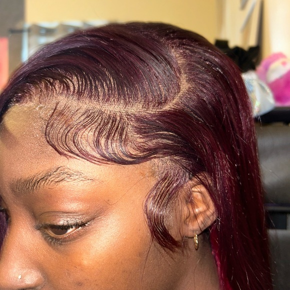 Elegant Straight #99J 5x5 Closure Wig - Picture 3 of 7